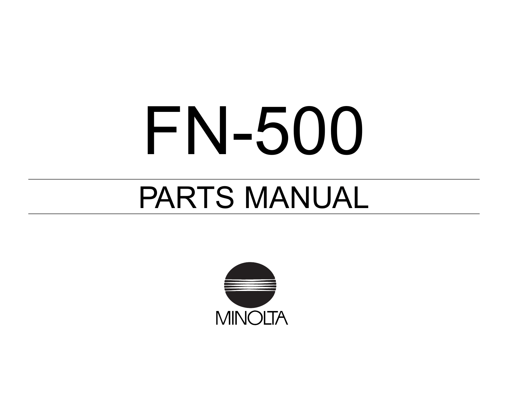 Konica-Minolta Options FN-500 Parts Manual-1